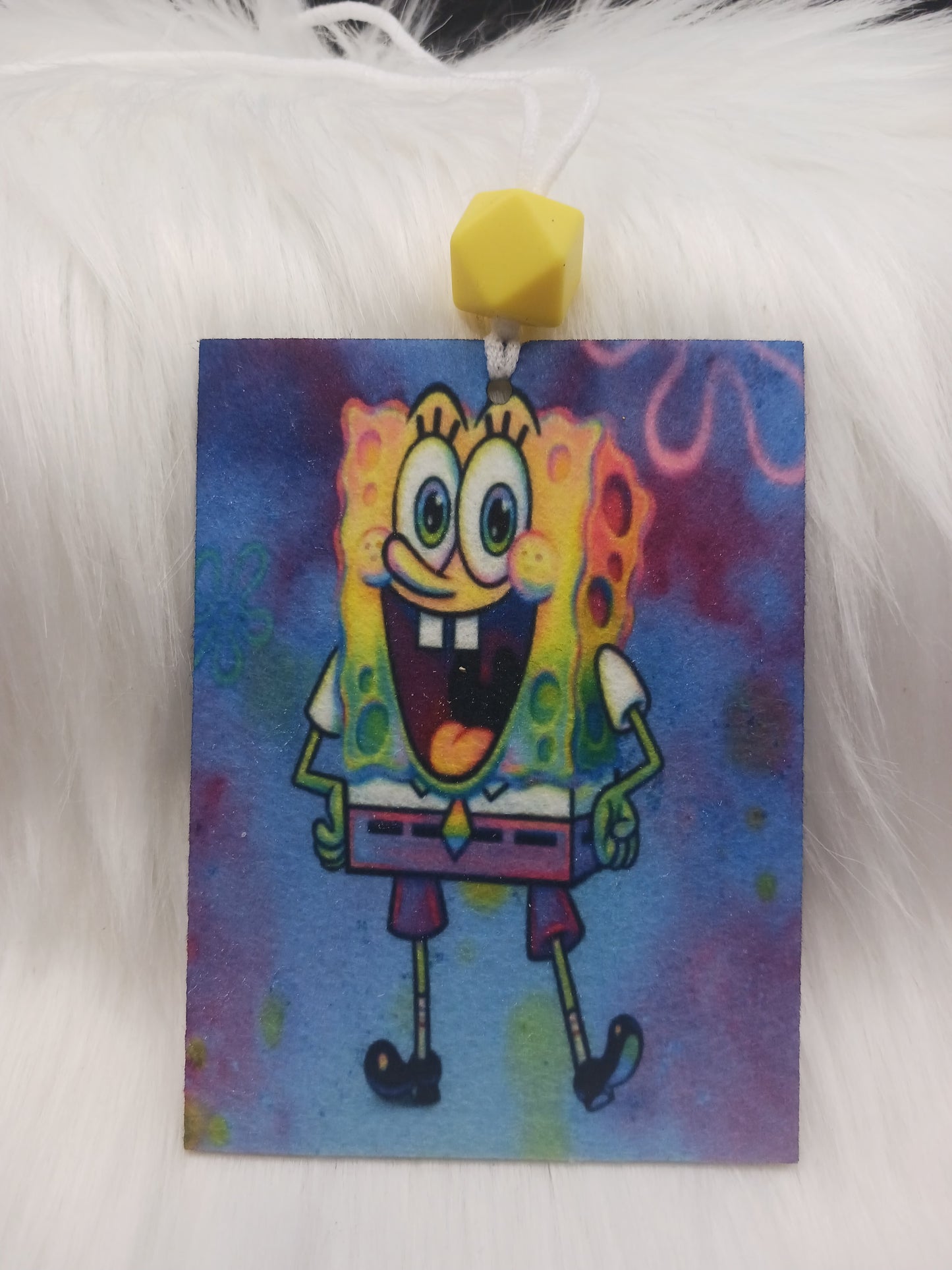 Colorful yellow sponge air freshener