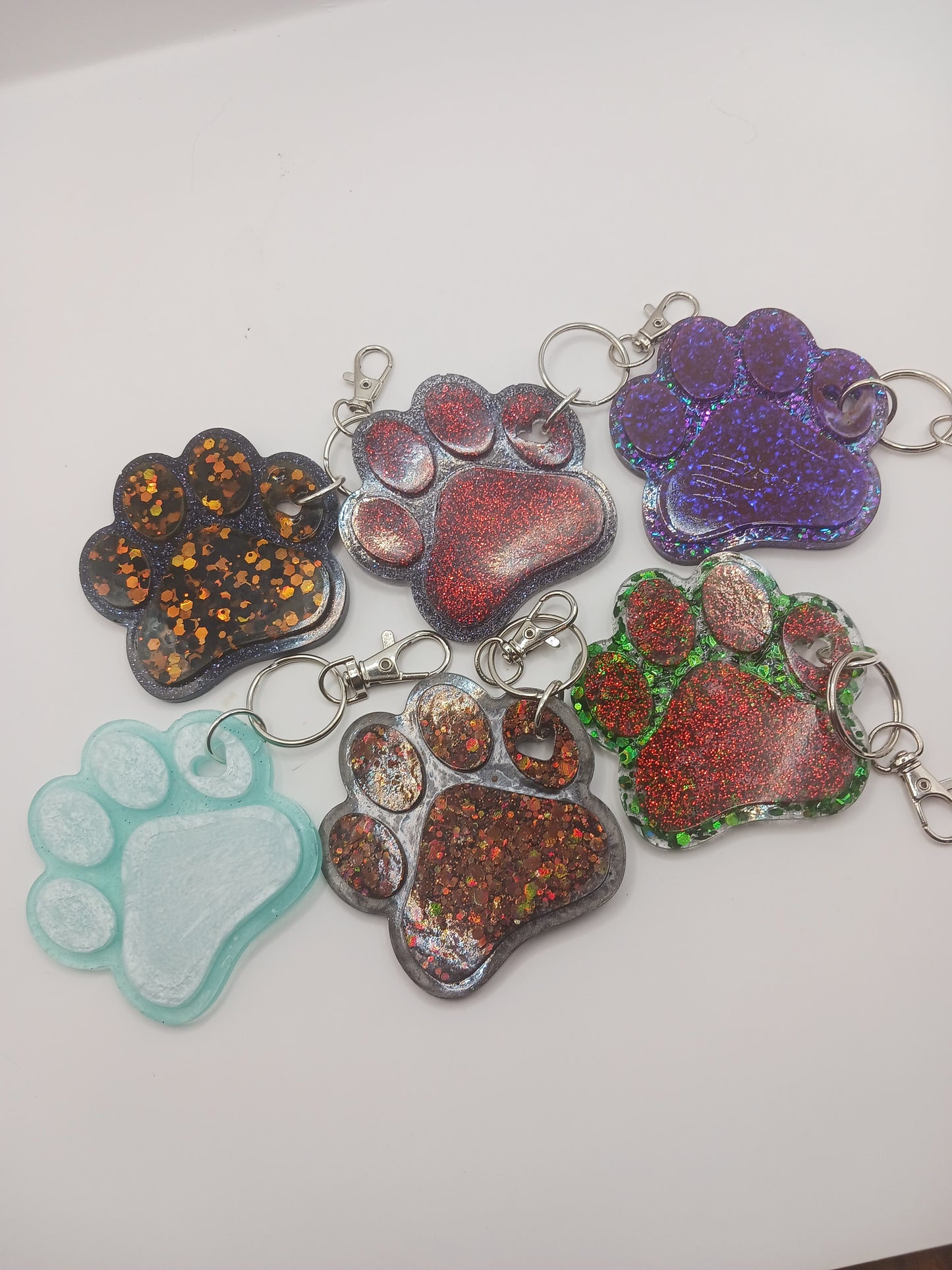 Paw print large keychain