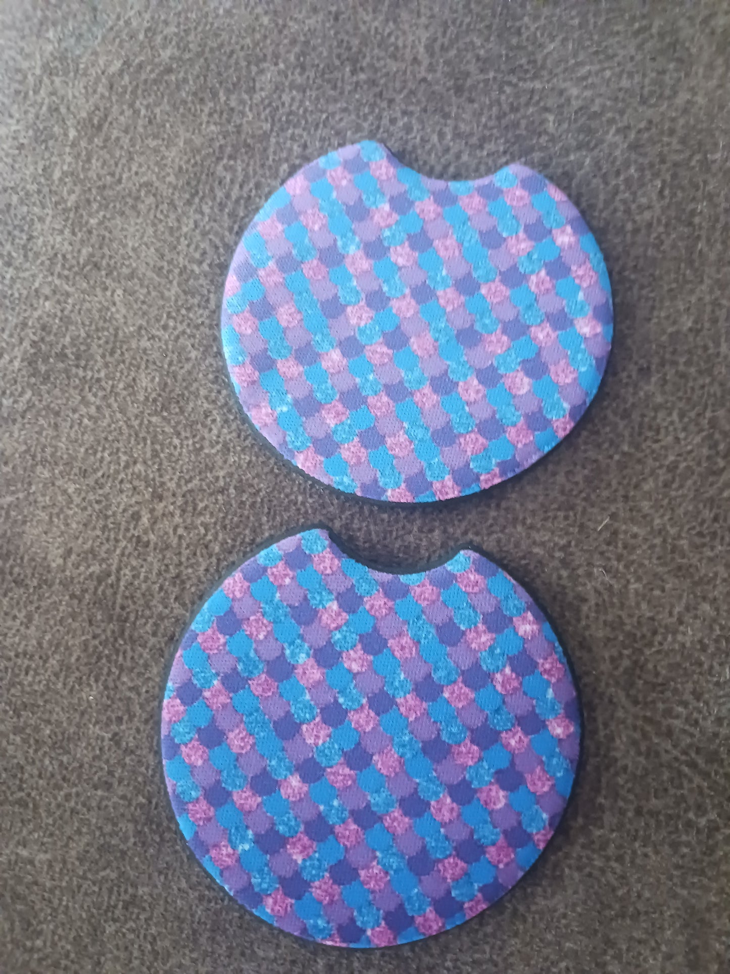 Mermaid scale car coasters