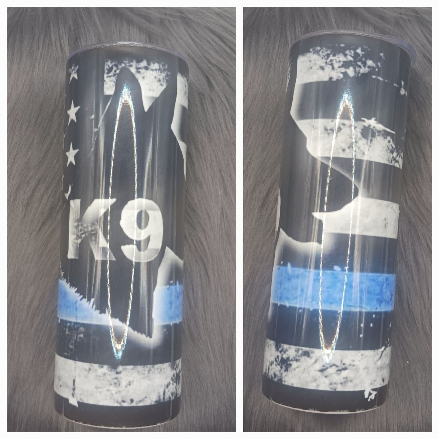 K9 blue line tumbler