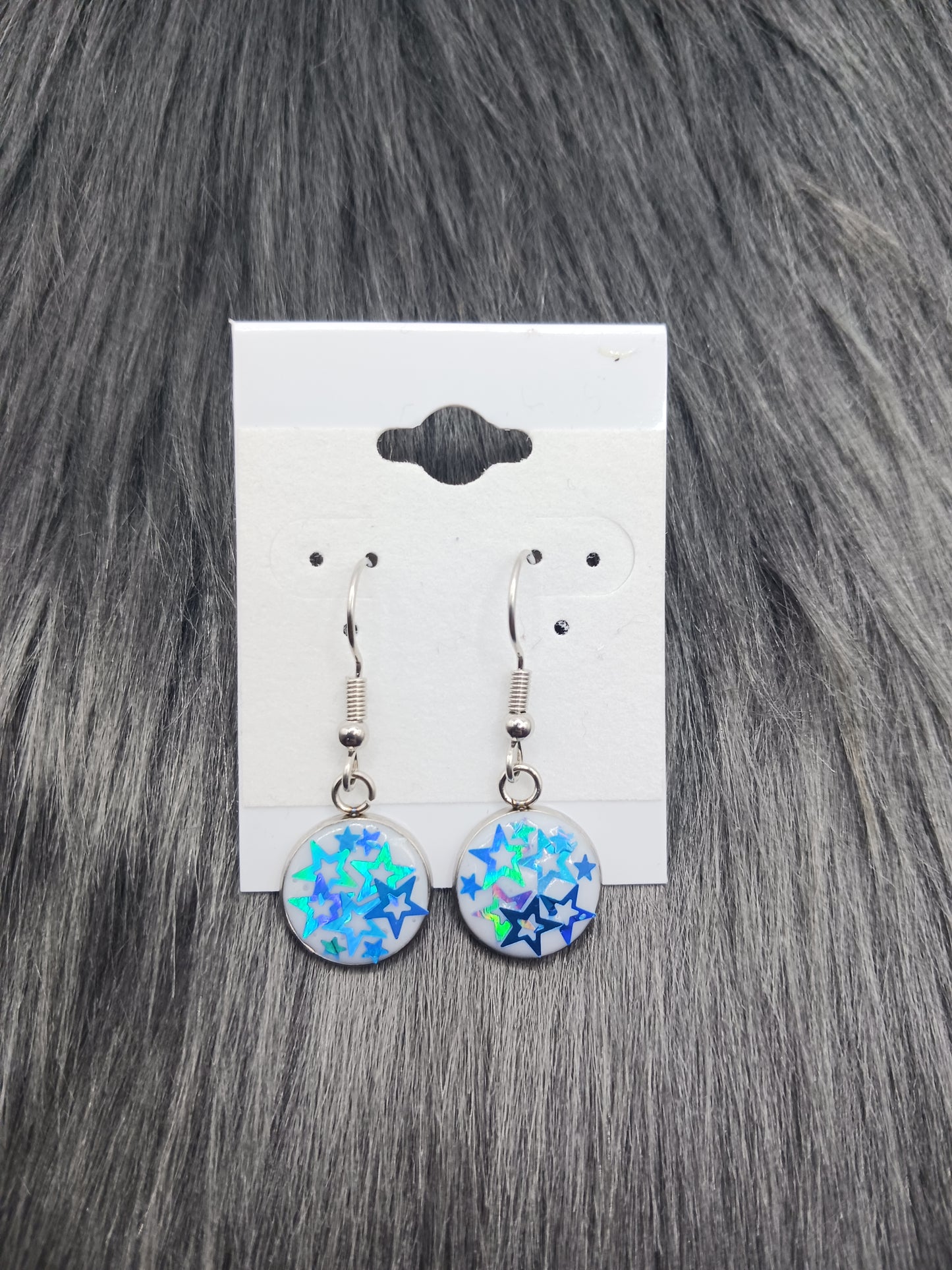 12 mm bezel dangle earrings