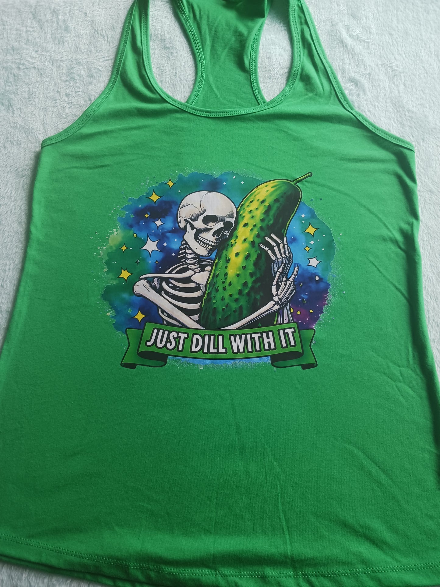 Just dill with it flowy racerback tank top