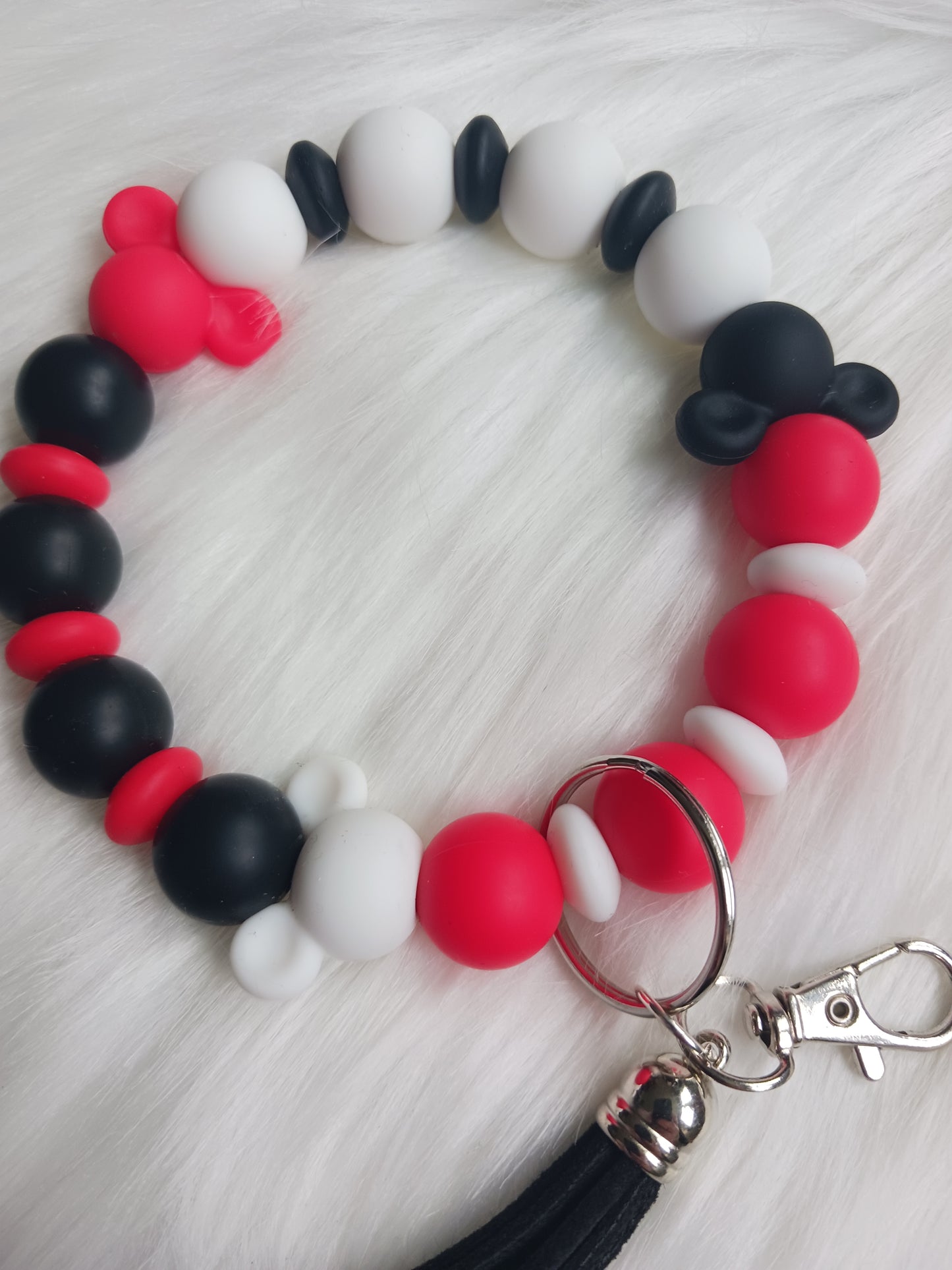 Mouse Shaped Silicone beaded Wristlets