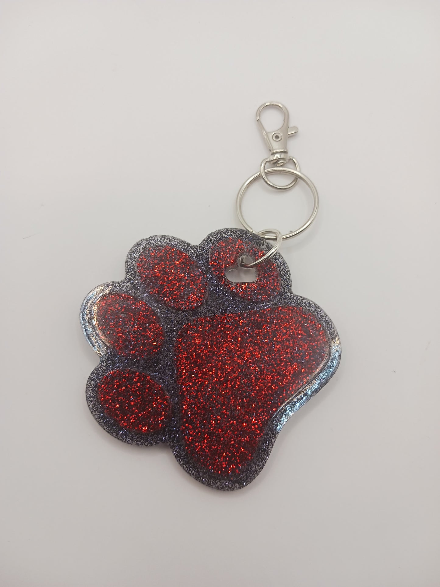 Paw print large keychain