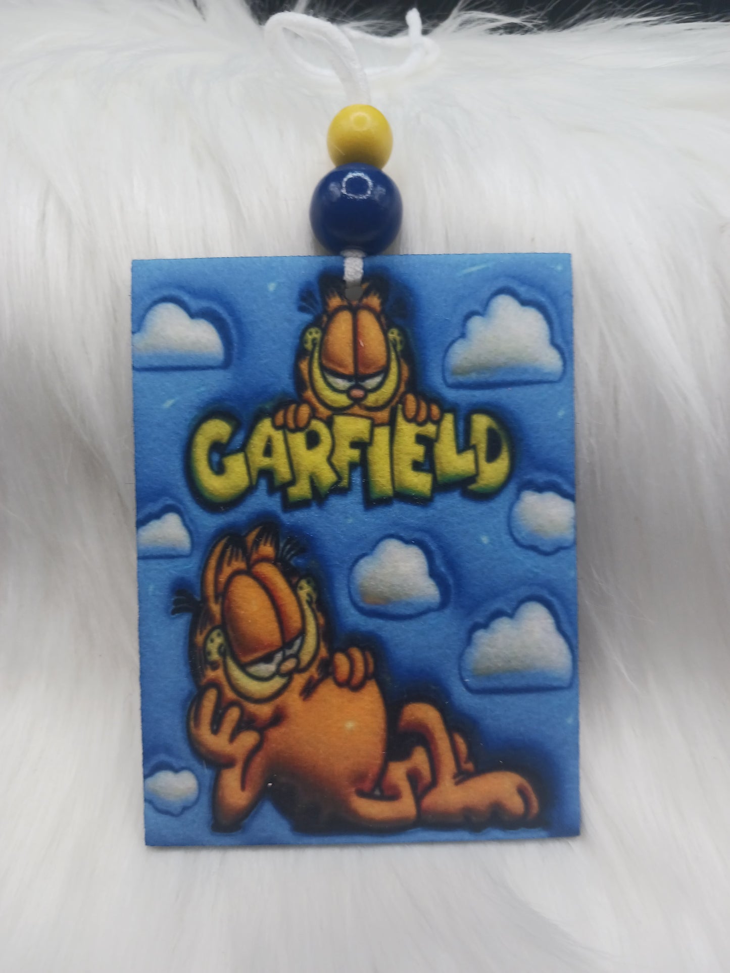 Orange cartoon cat air freshener