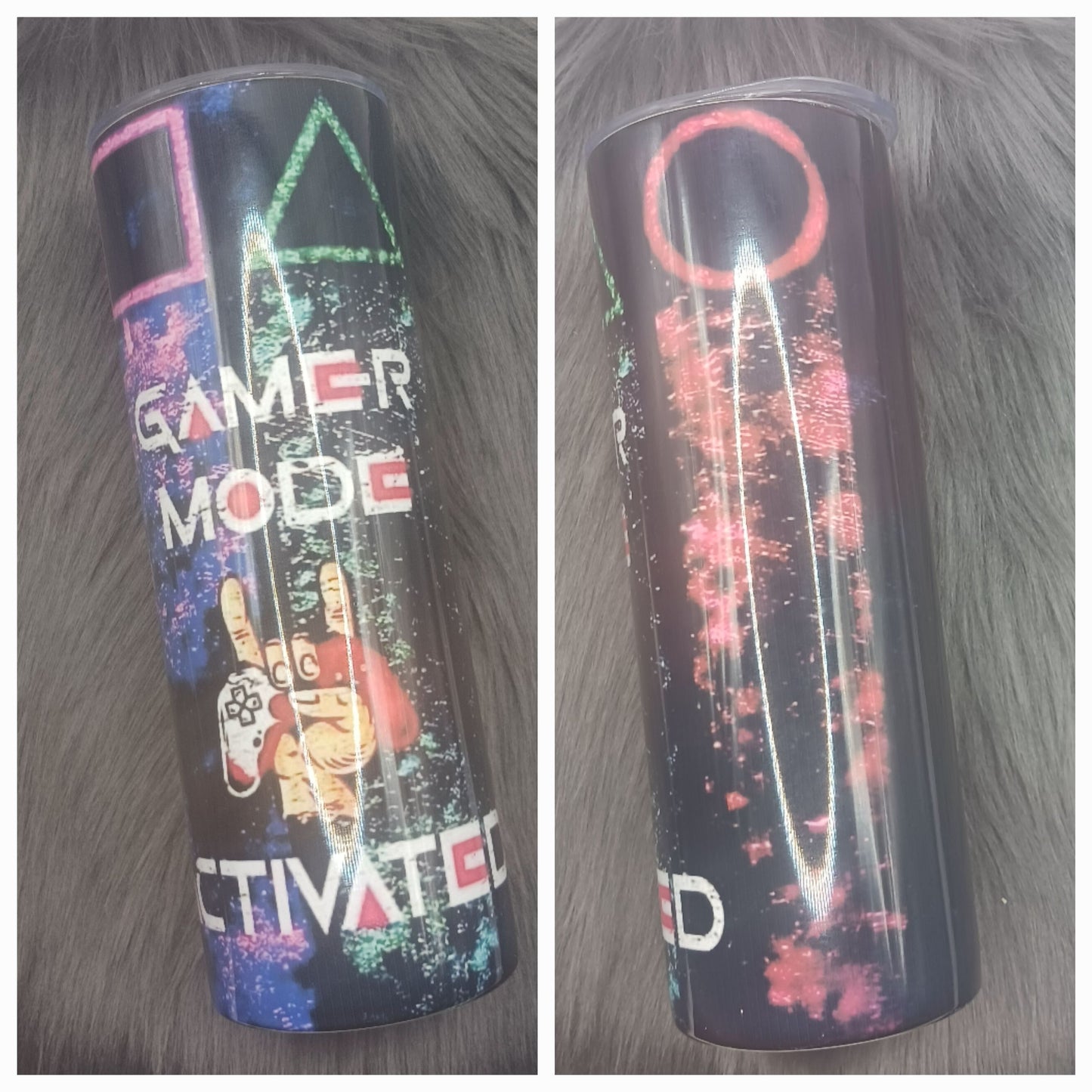 Gamer mode activated tumbler