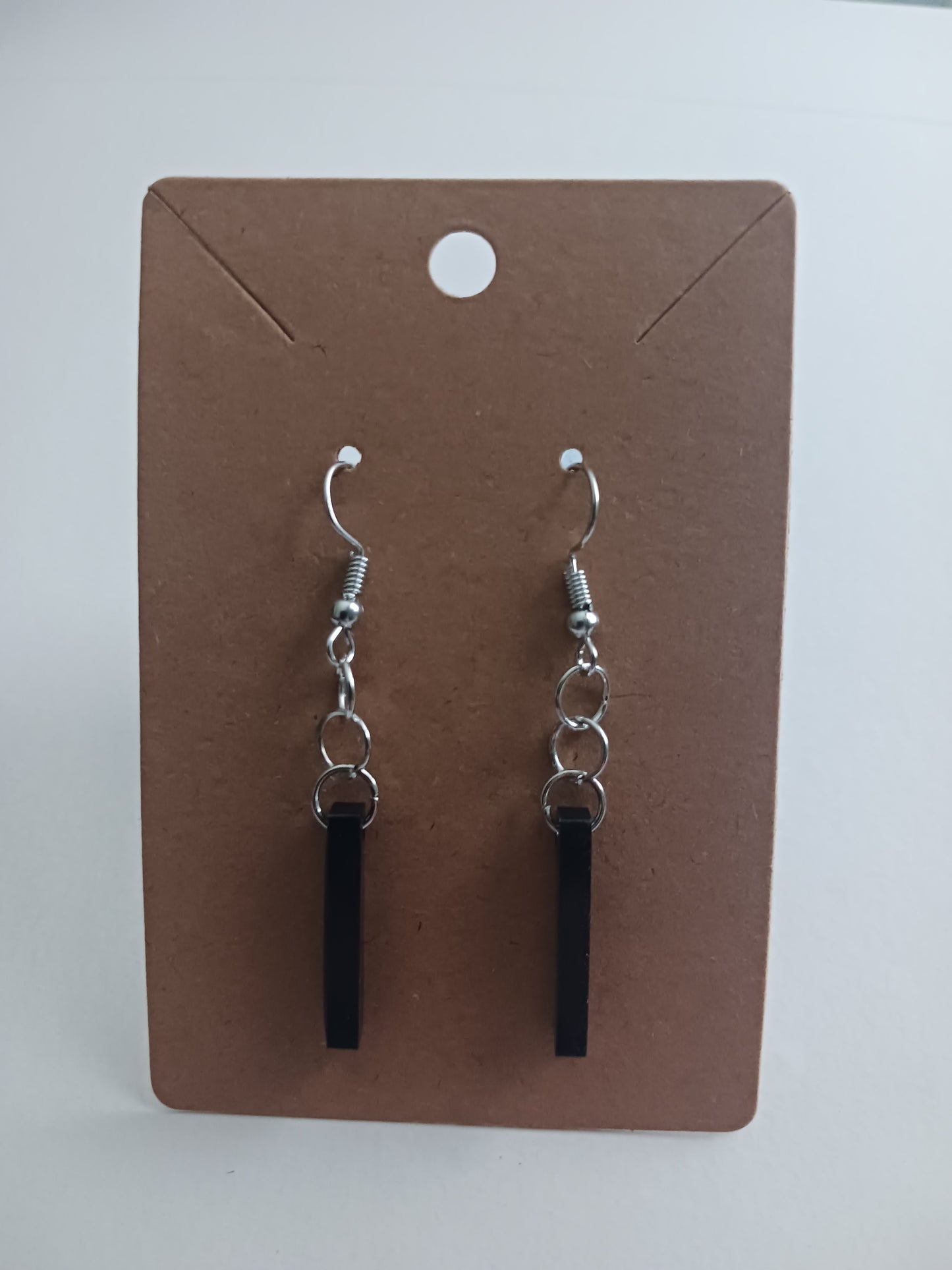 Handmade bar dangle earrings