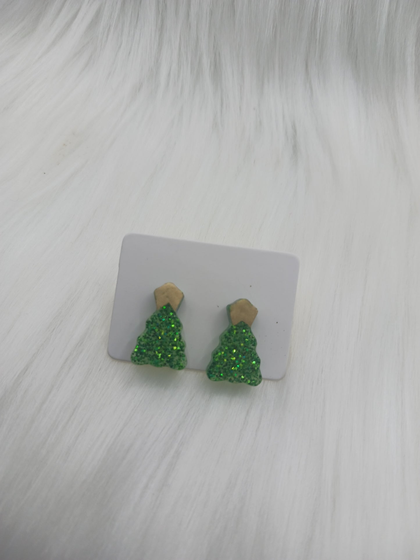 Christmas tree stud earrings