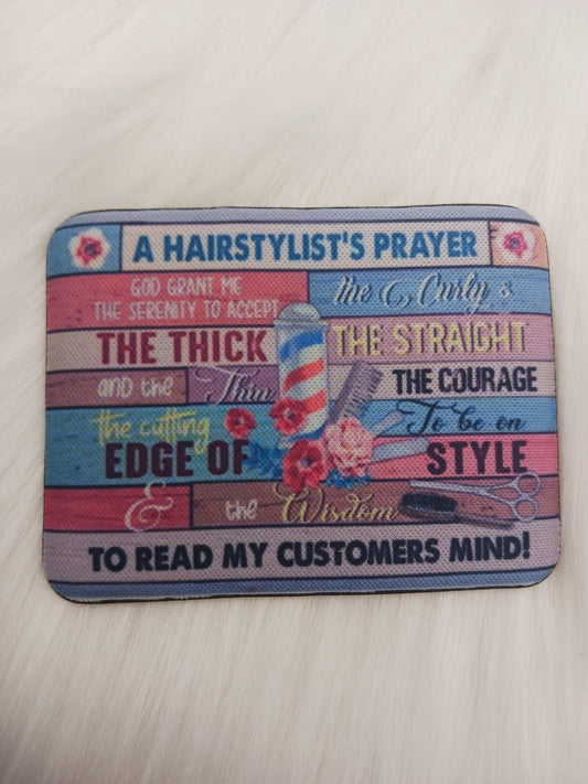 Hairstylist prayer magnet