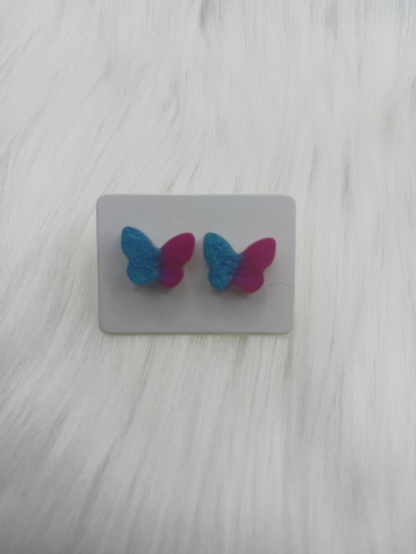 Butterfly shaped stud earrings