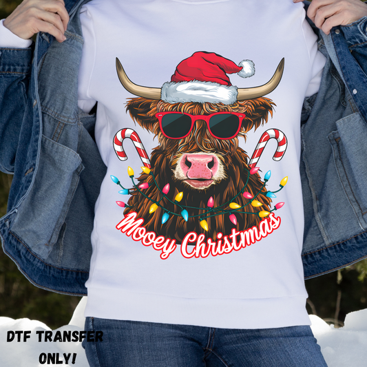 Mooey Christmas DTF transfer