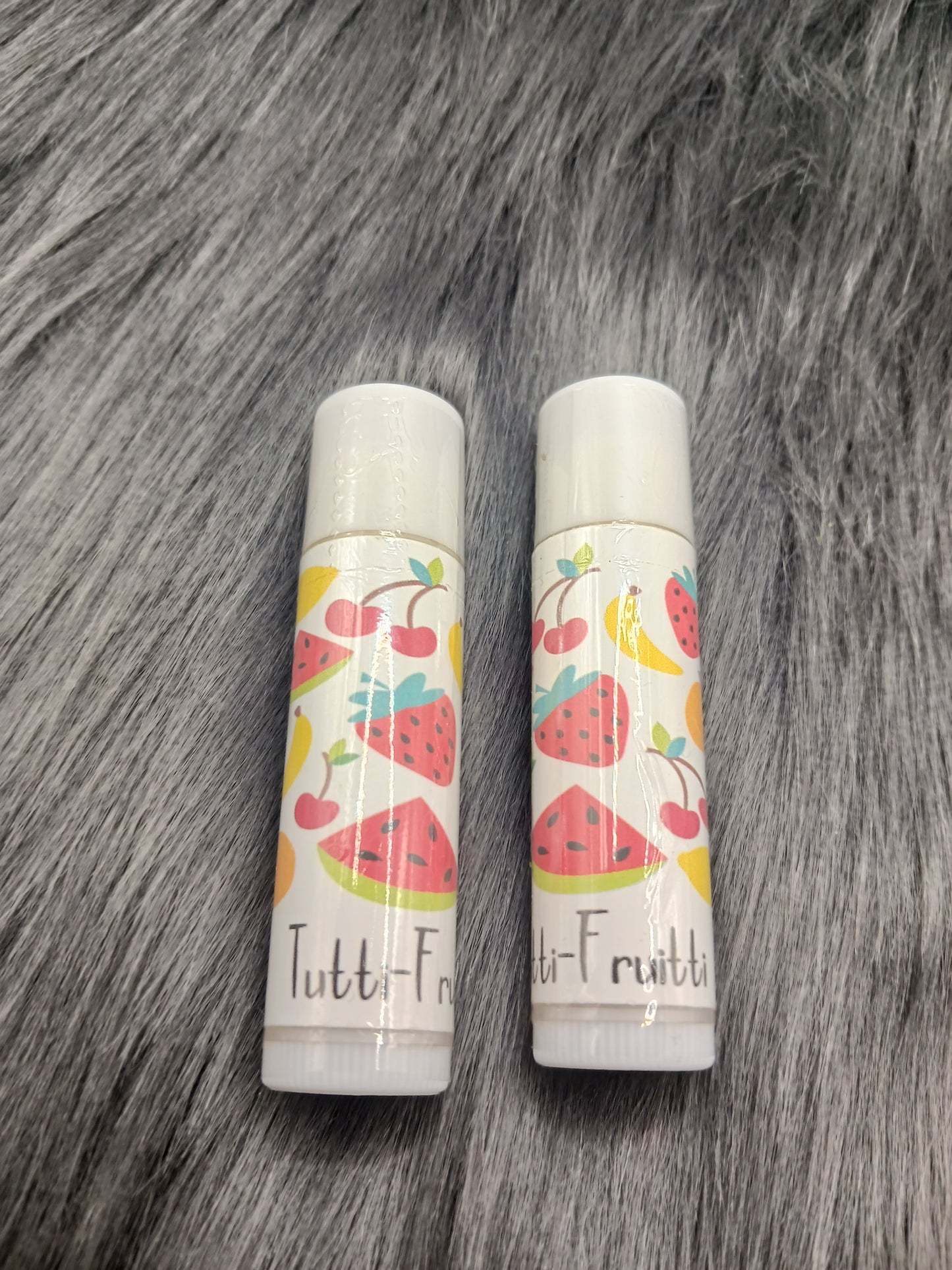 Tutti fruitti flavored lip balm