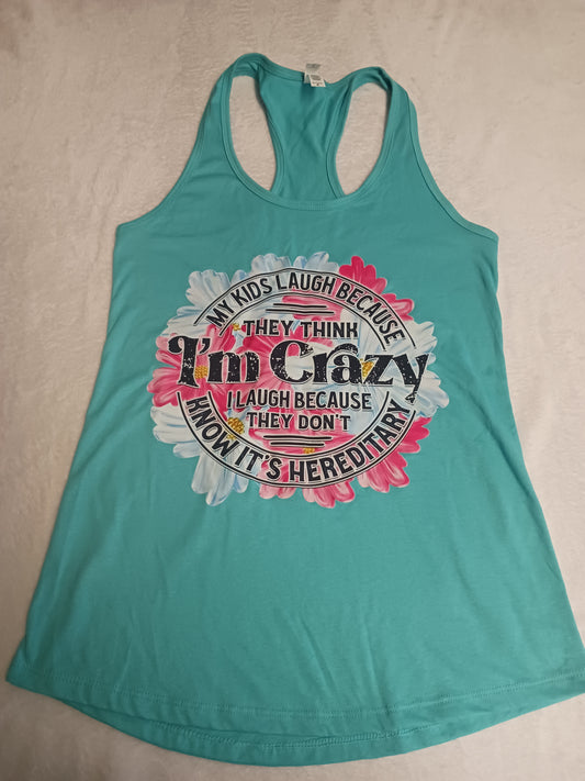 Crazy is hereditary flowy racerback tank top