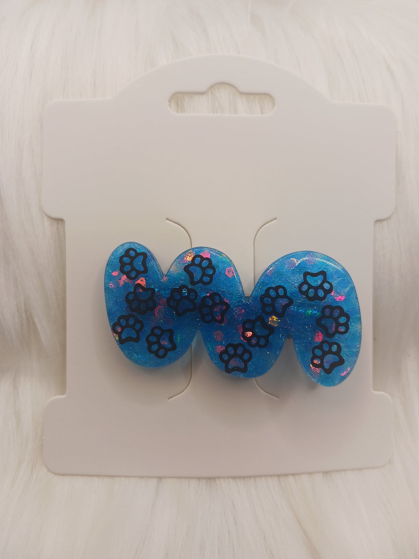 Paw print hair clips