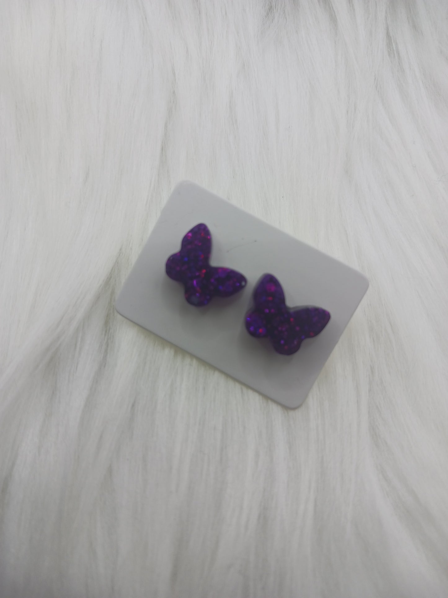 Butterfly shaped stud earrings