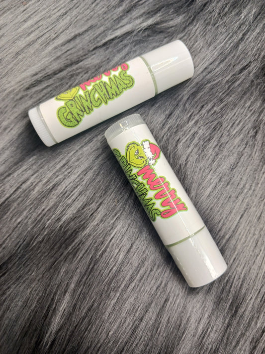 Merry grinchmas white label unflavored lip balm
