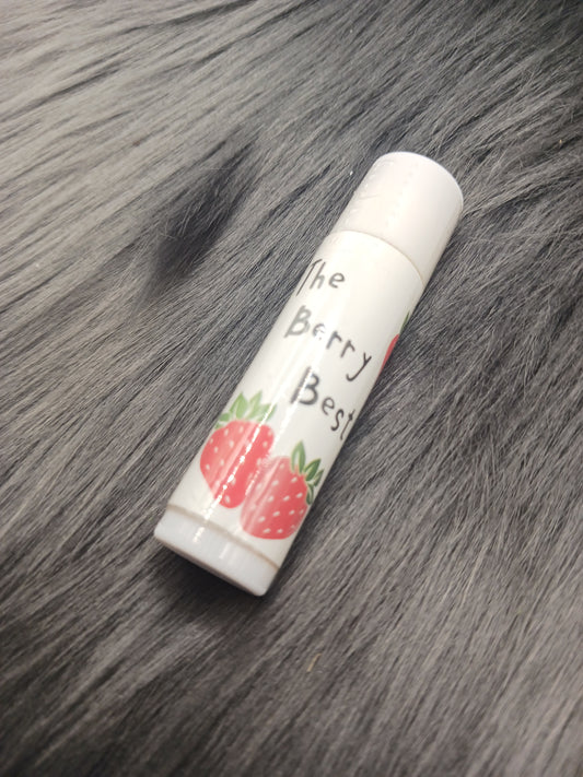 The Berry Best Strawberry flavored lip balm