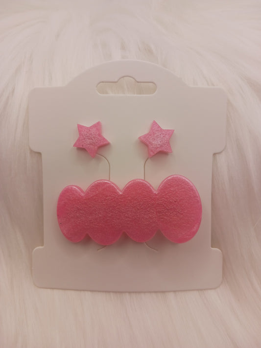 Hair clip with earrings sets