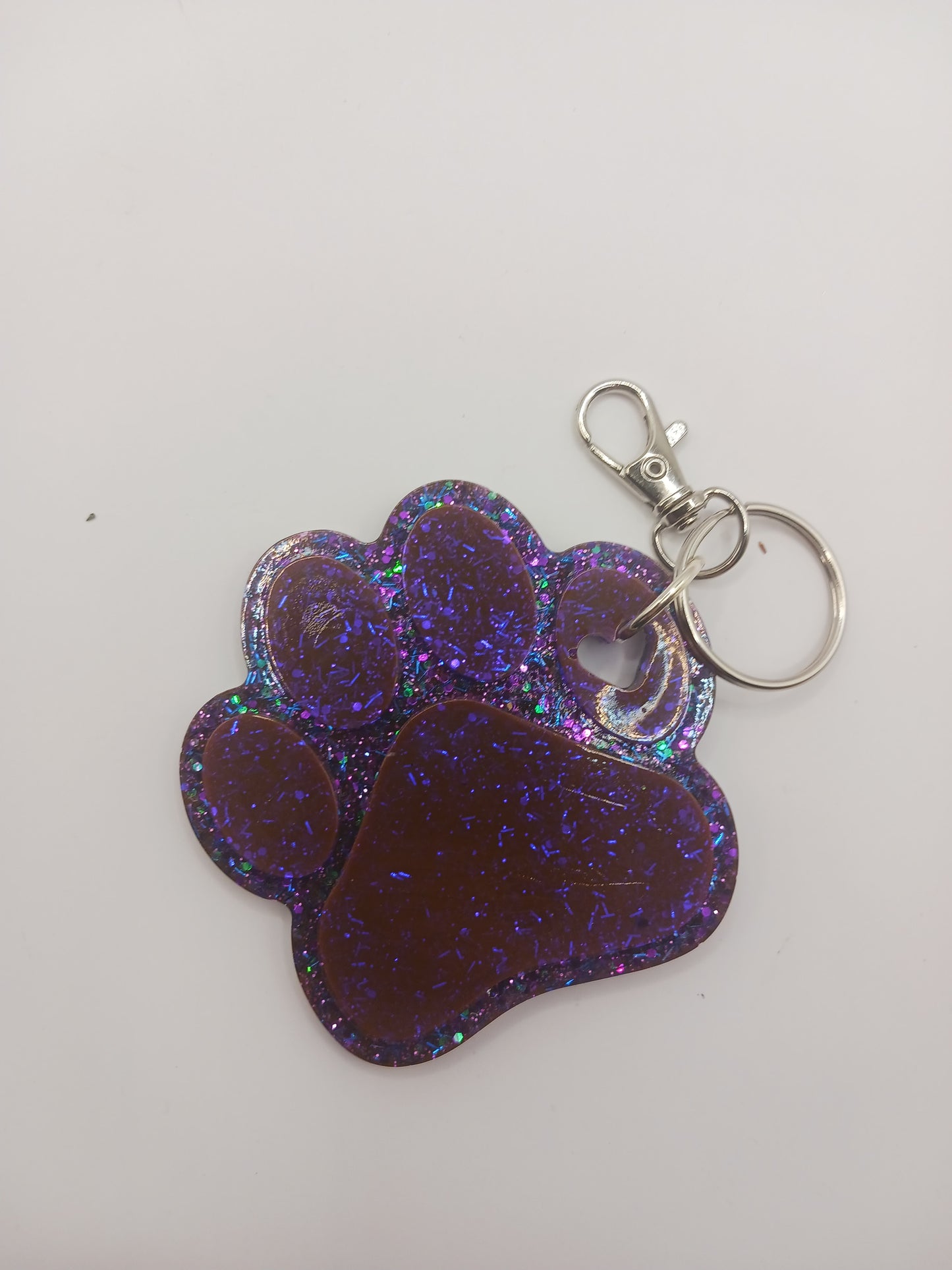 Paw print large keychain