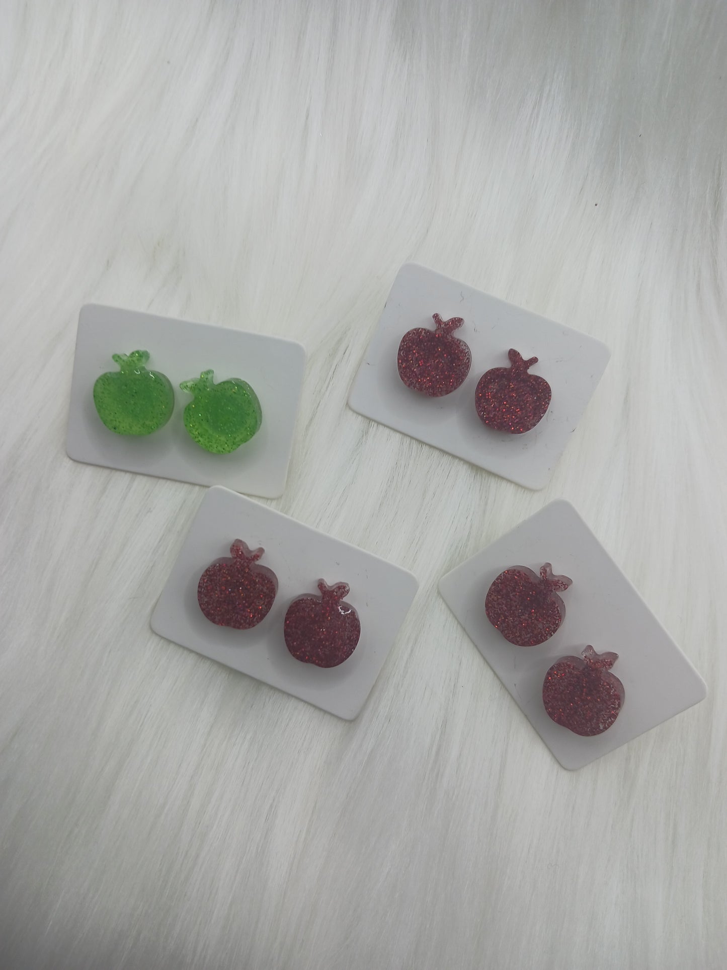 Apple shaped stud earrings