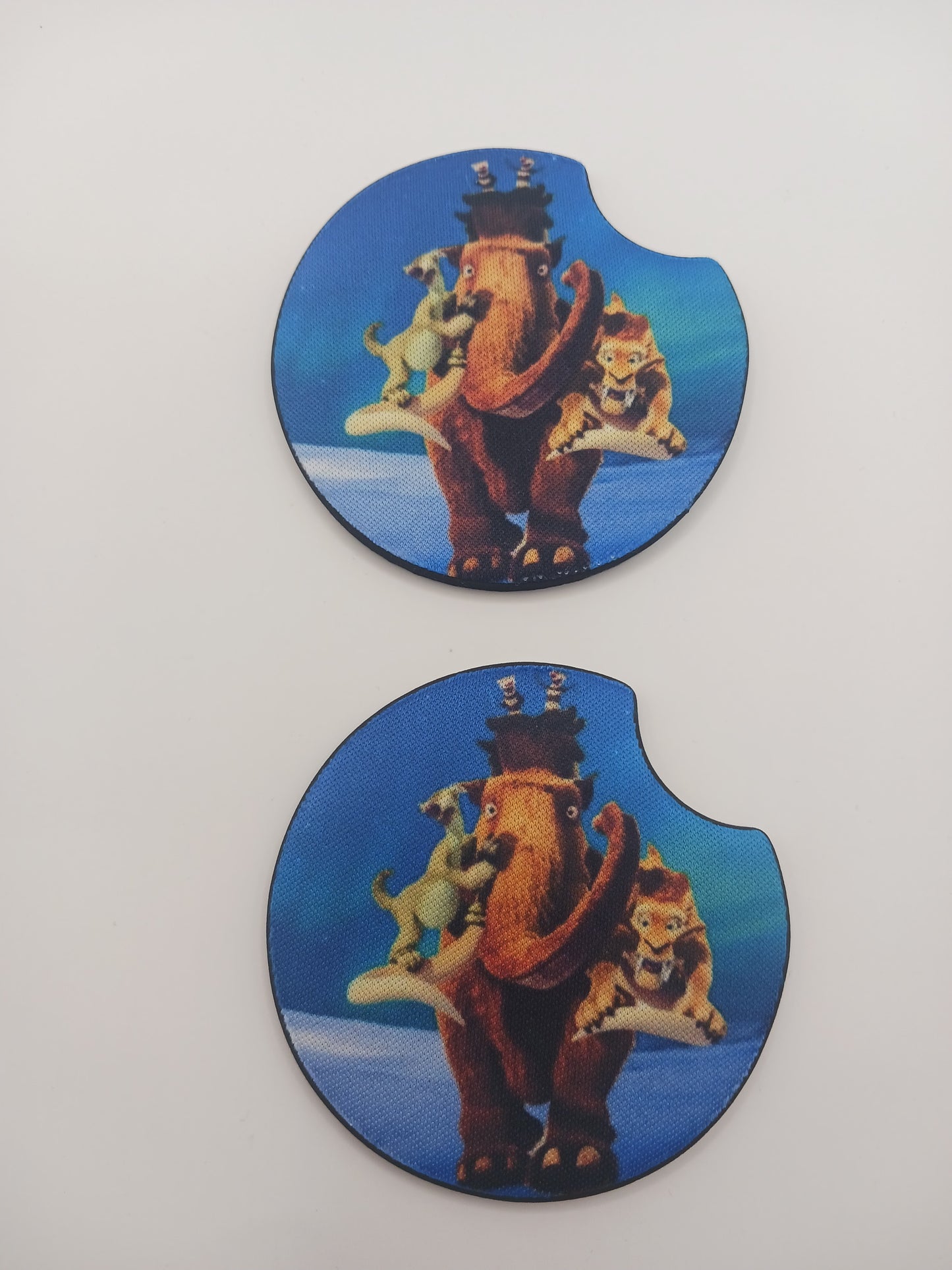 Mammoth character car coasters