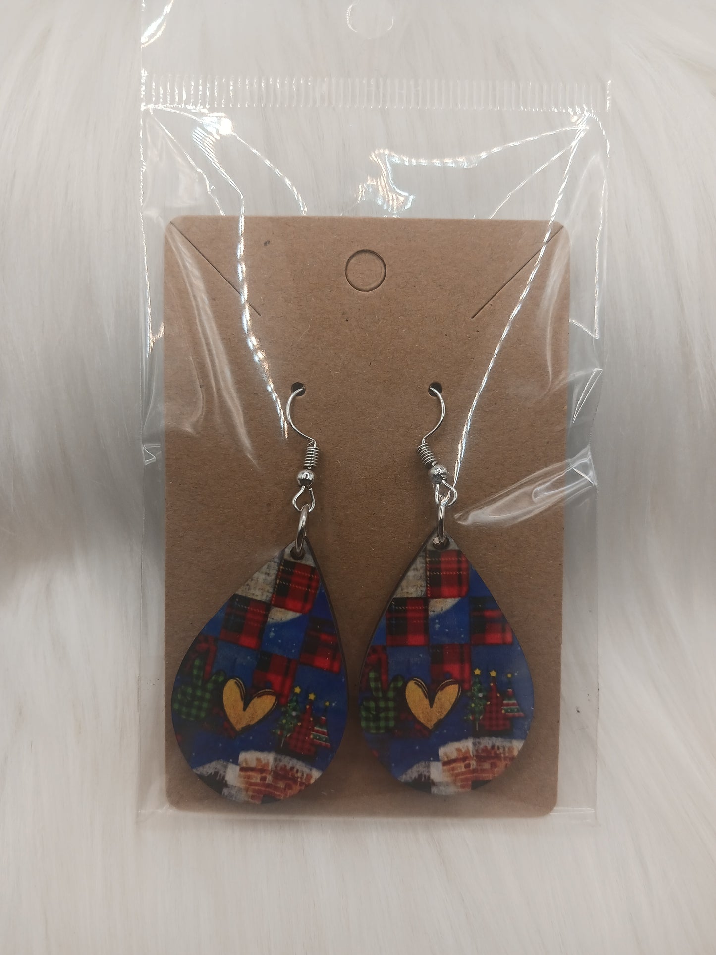 Christmas patches earrings