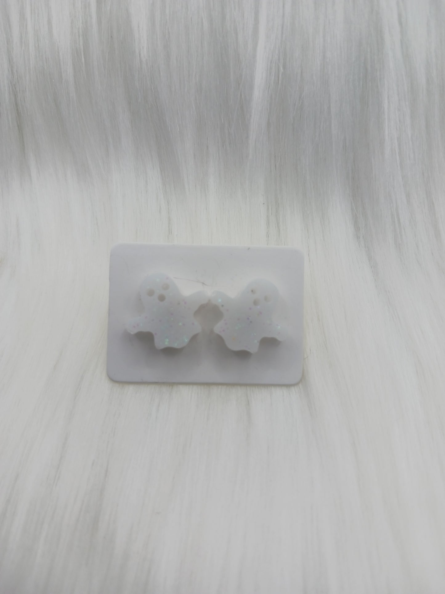 Ghost shaped stud earrings