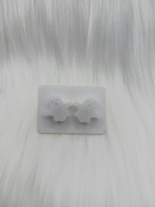 Ghost shaped stud earrings