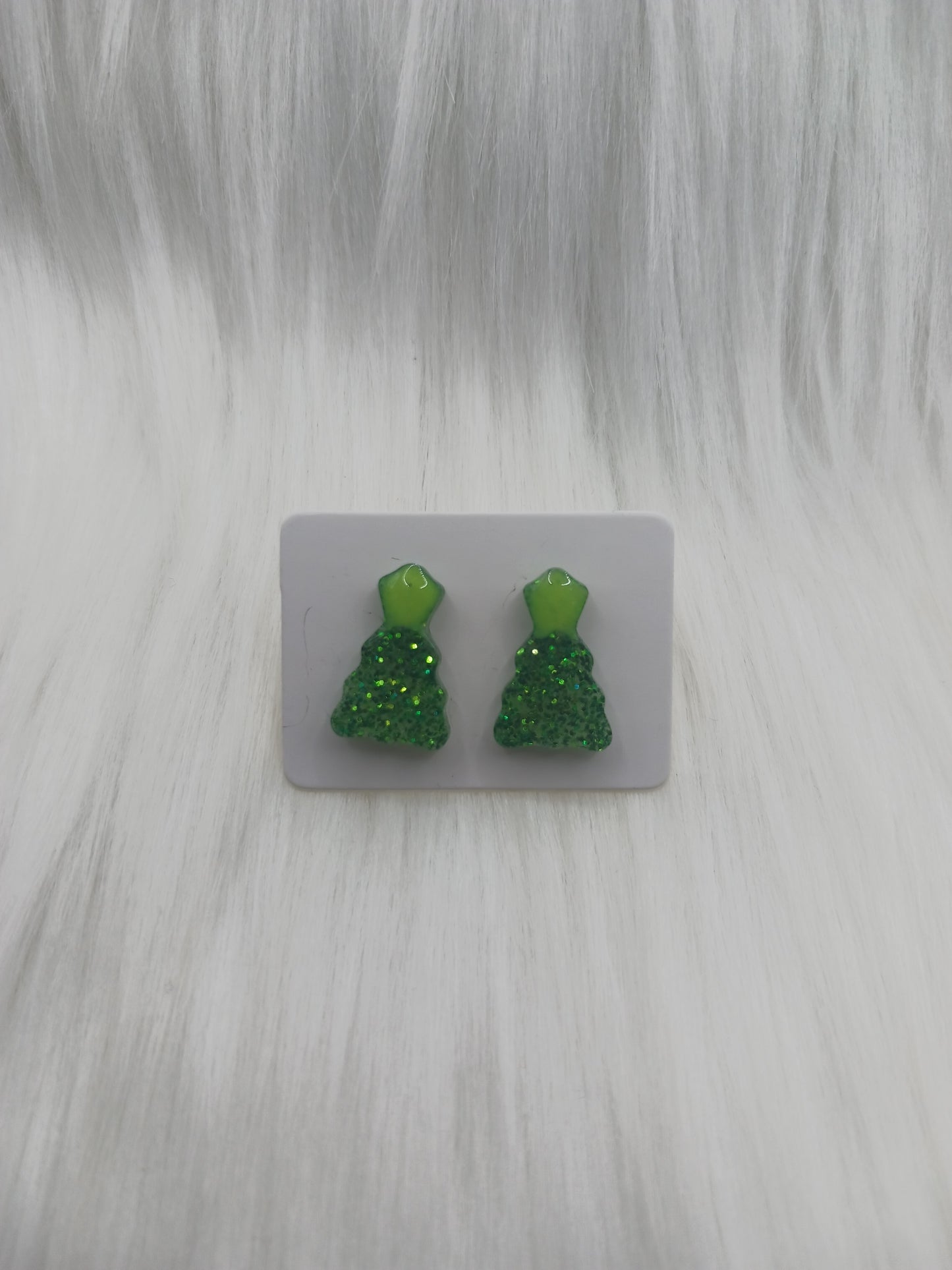 Christmas tree stud earrings