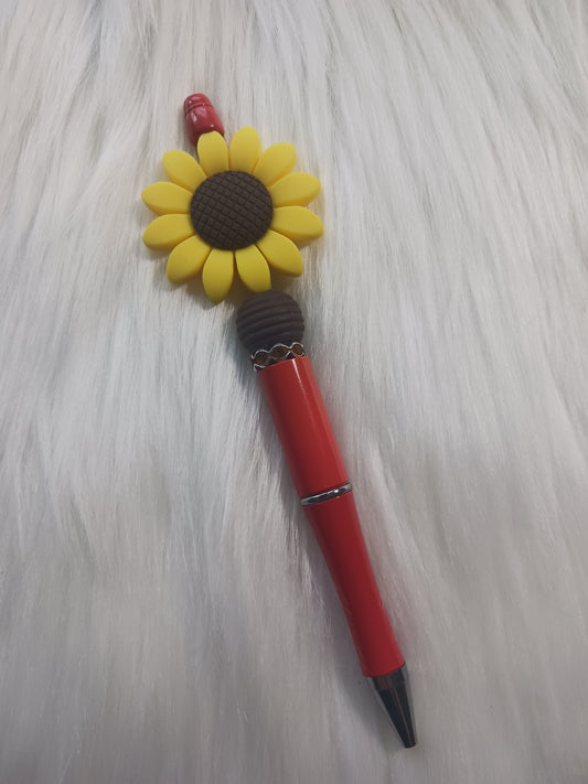 Sunflower beaded pen