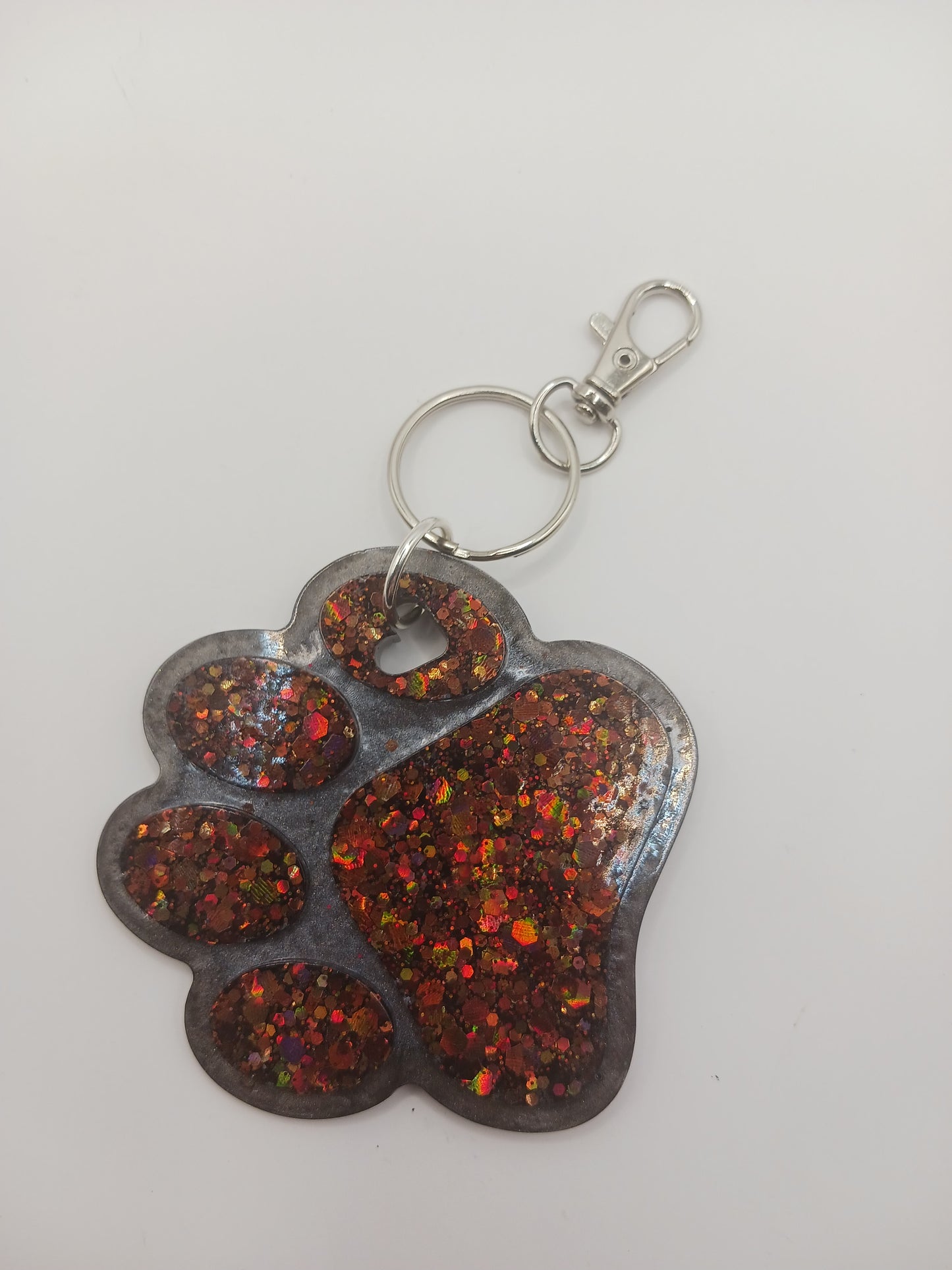 Paw print large keychain