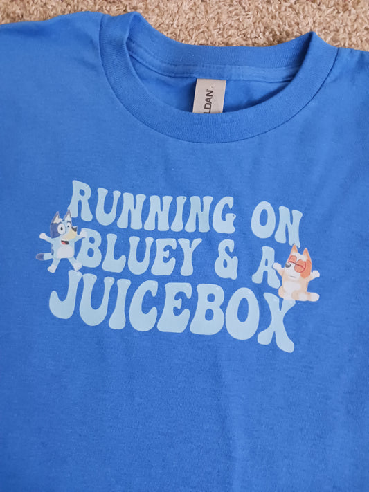 Blue and a juice box T-shirt