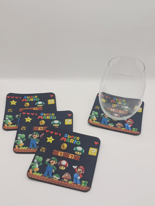 Brothers game tabletop coasters