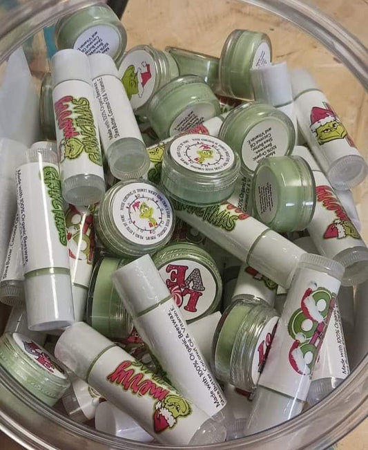 Green guy lip balms