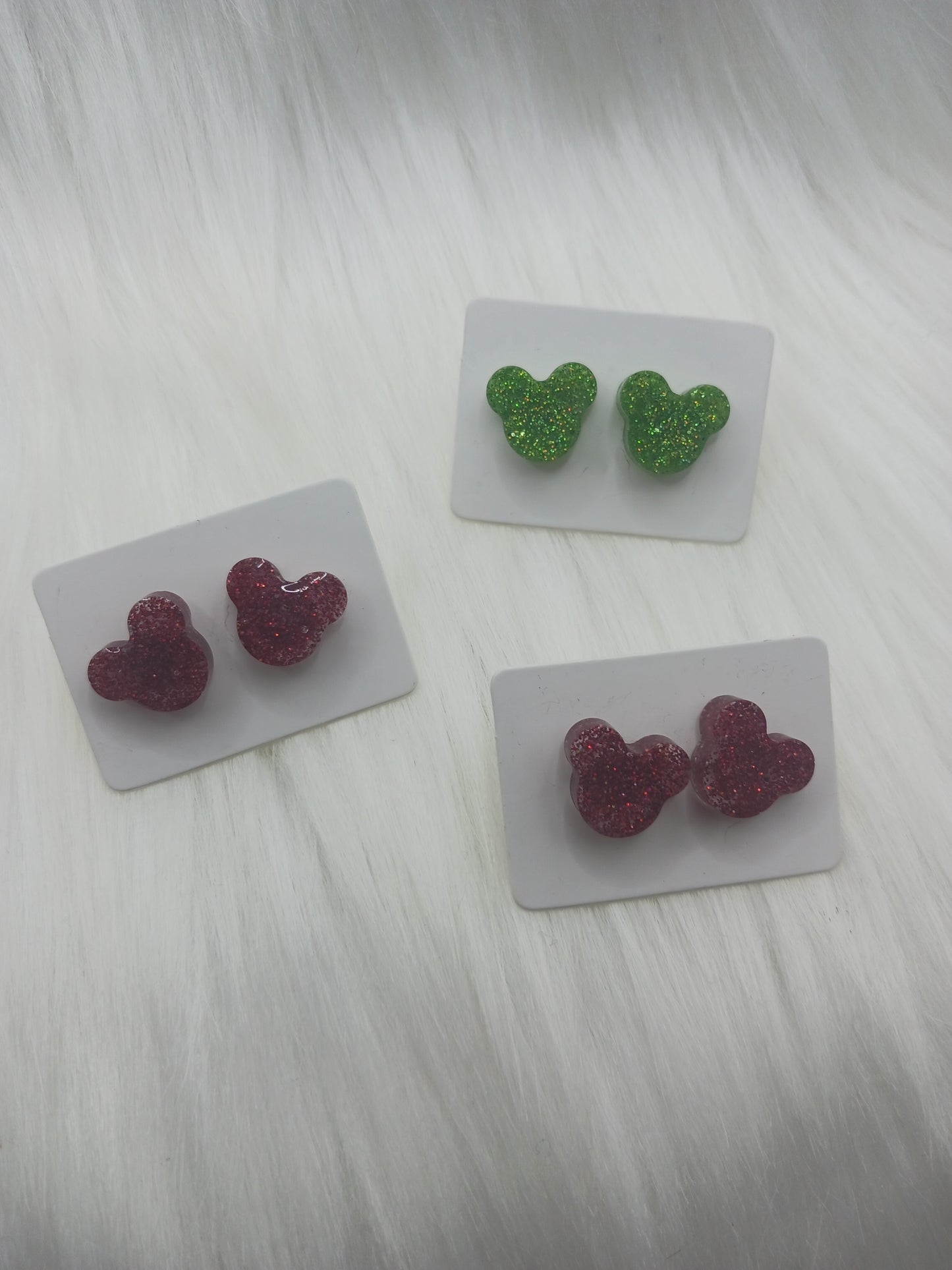 Mouse shape stud earrings