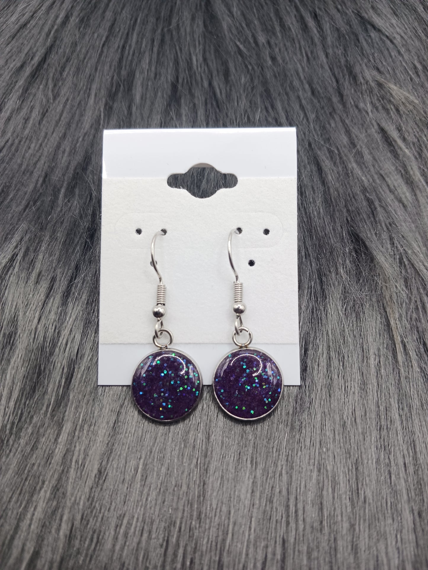 12 mm bezel dangle earrings