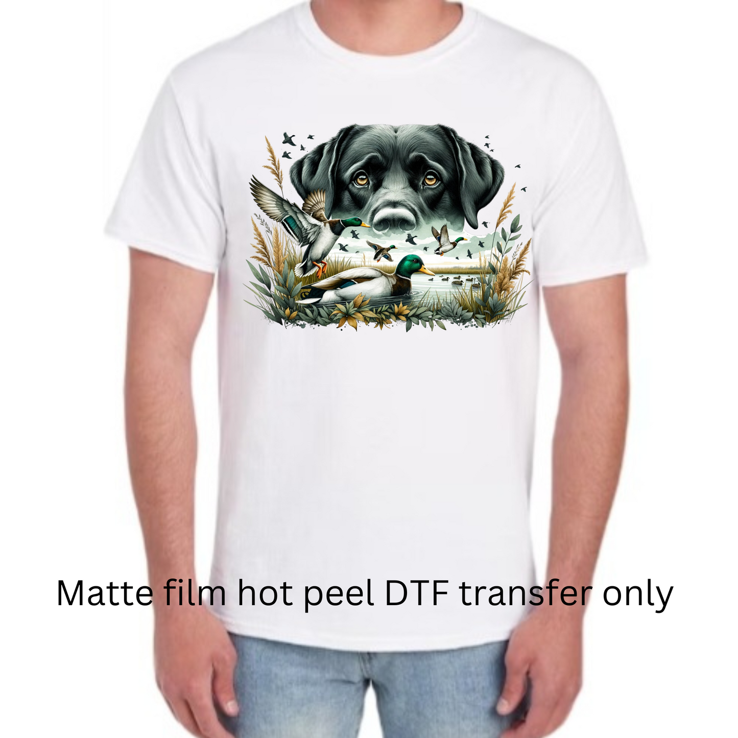 Duck hunting dog DTF transfer