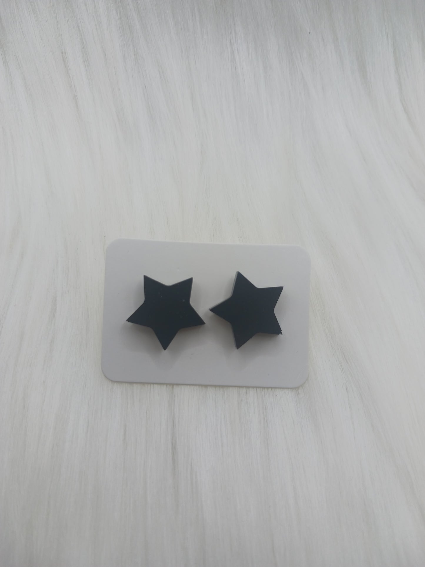 Star shaped .5" handmade stud earrings