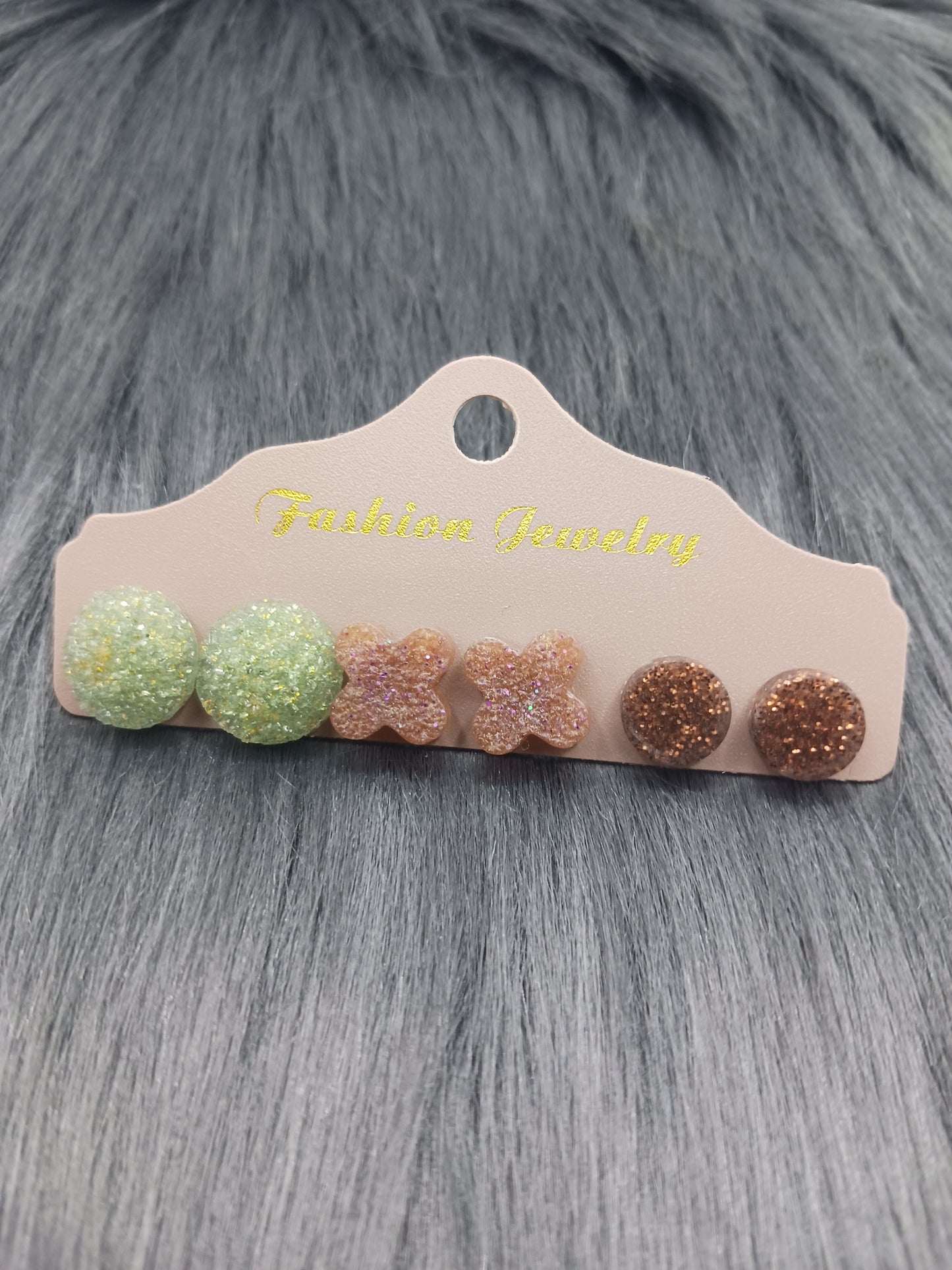 Stud Earrings 3 pair sets