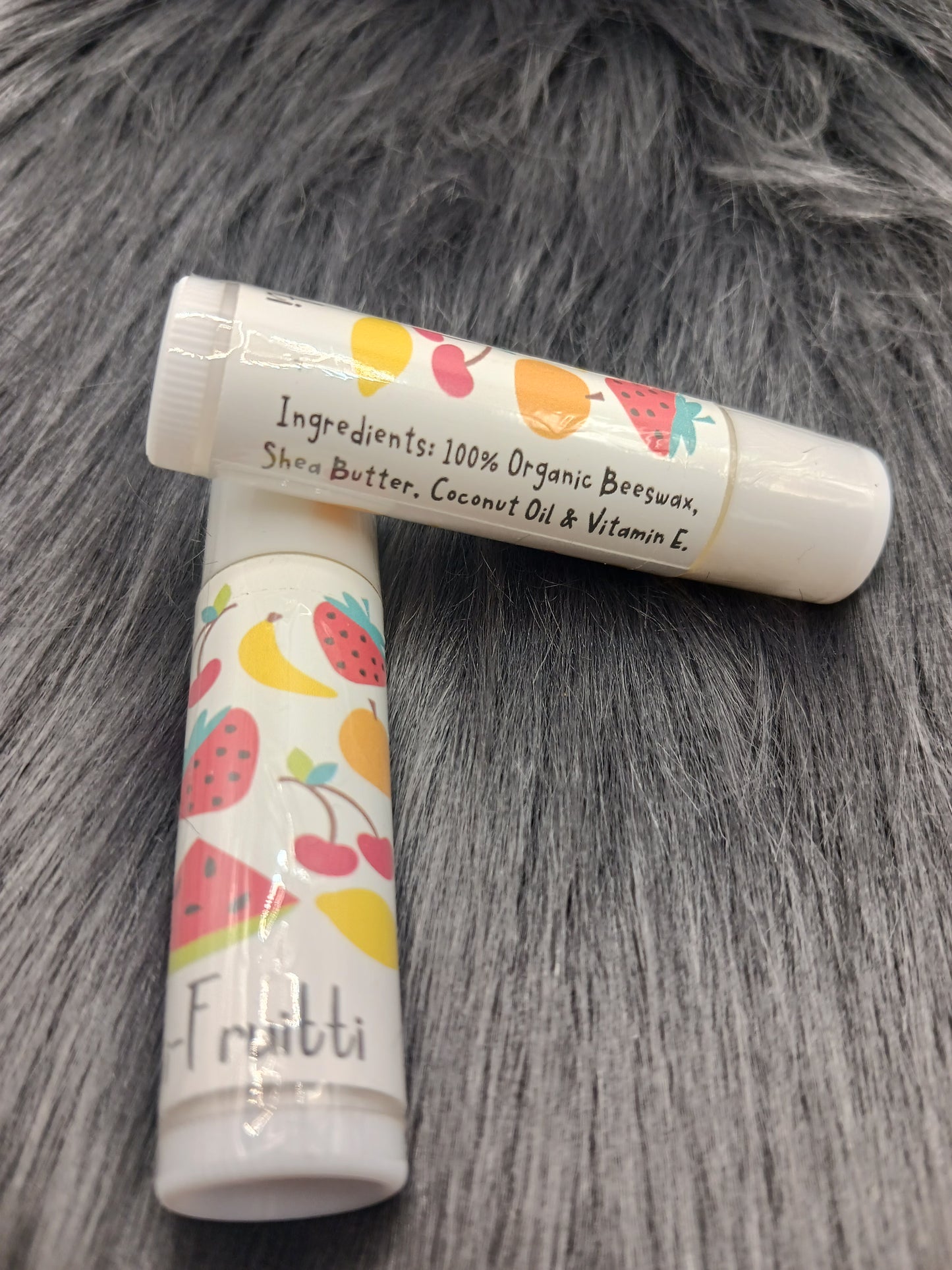 Tutti fruitti flavored lip balm