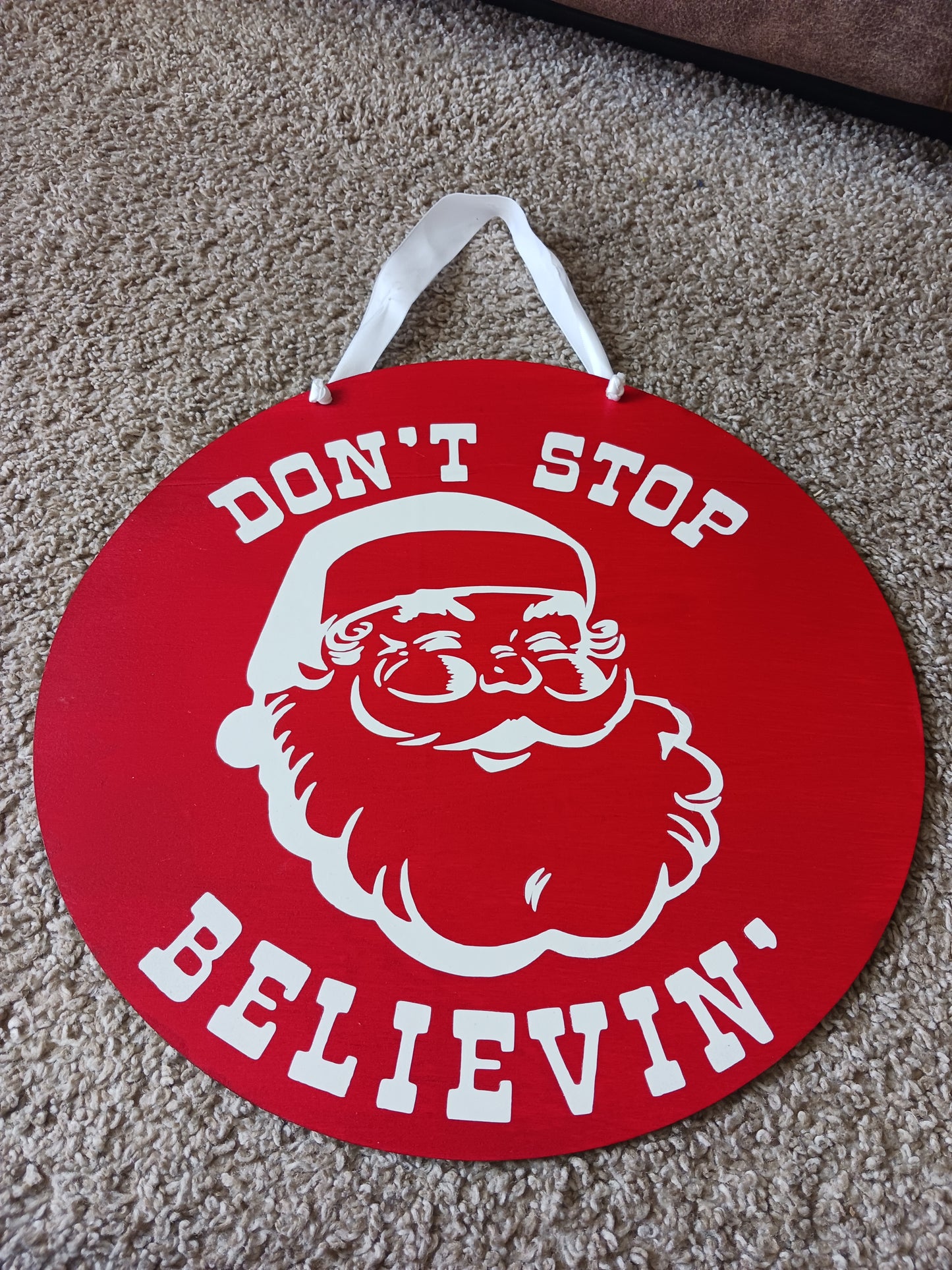 Don't stop believing door hanger