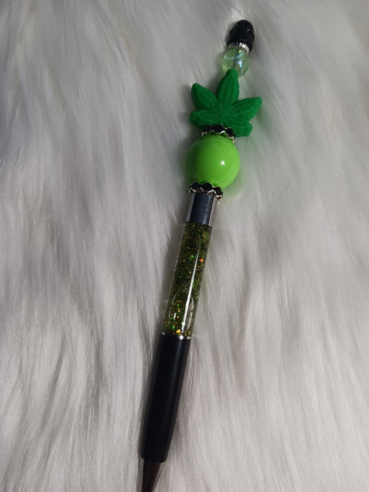 Smoker friendly beaded snowglobe pen