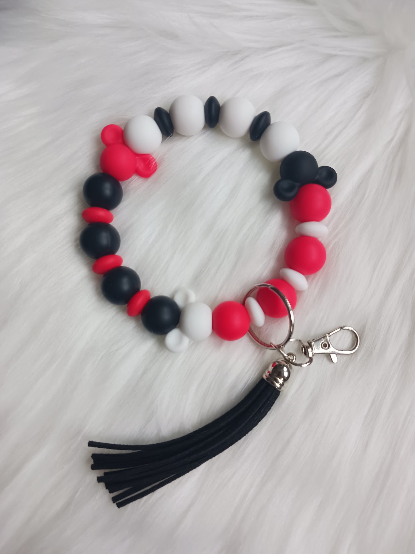 Mouse Shaped Silicone beaded Wristlets