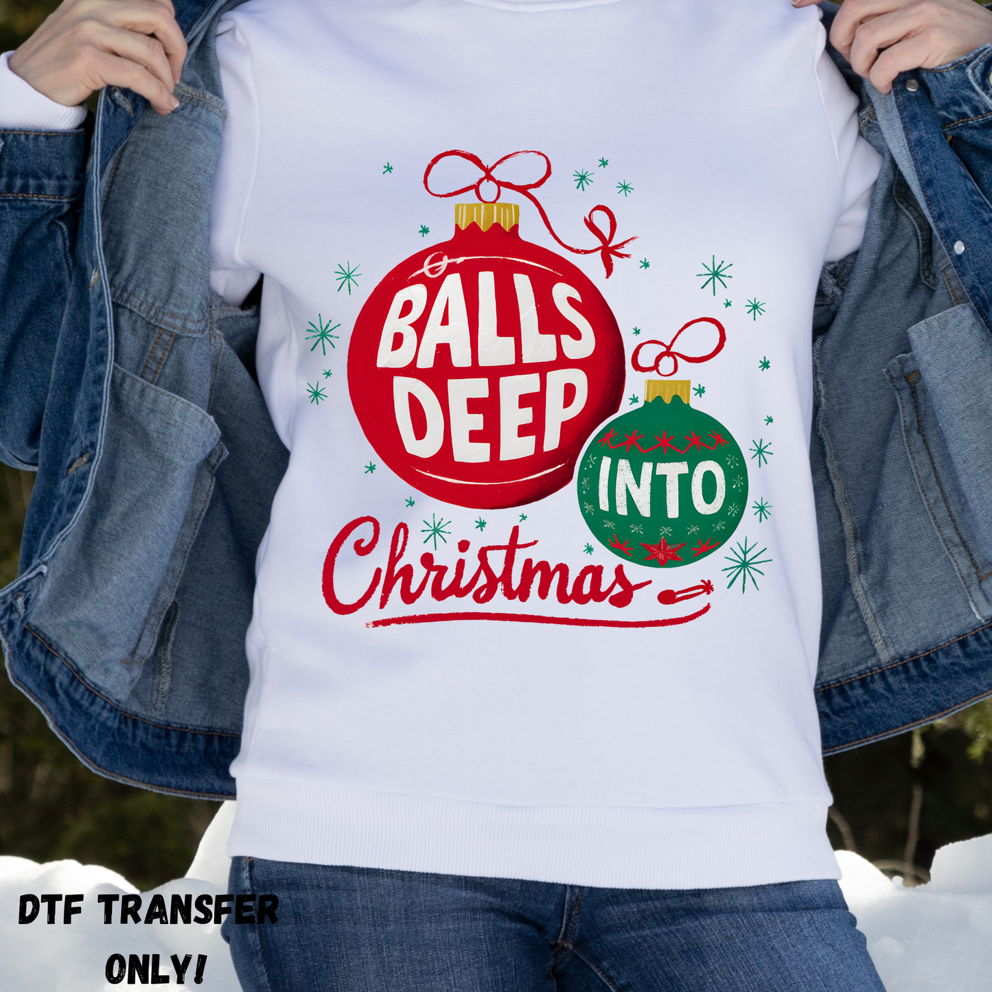 Balls deep in to Christmas DTF transfer