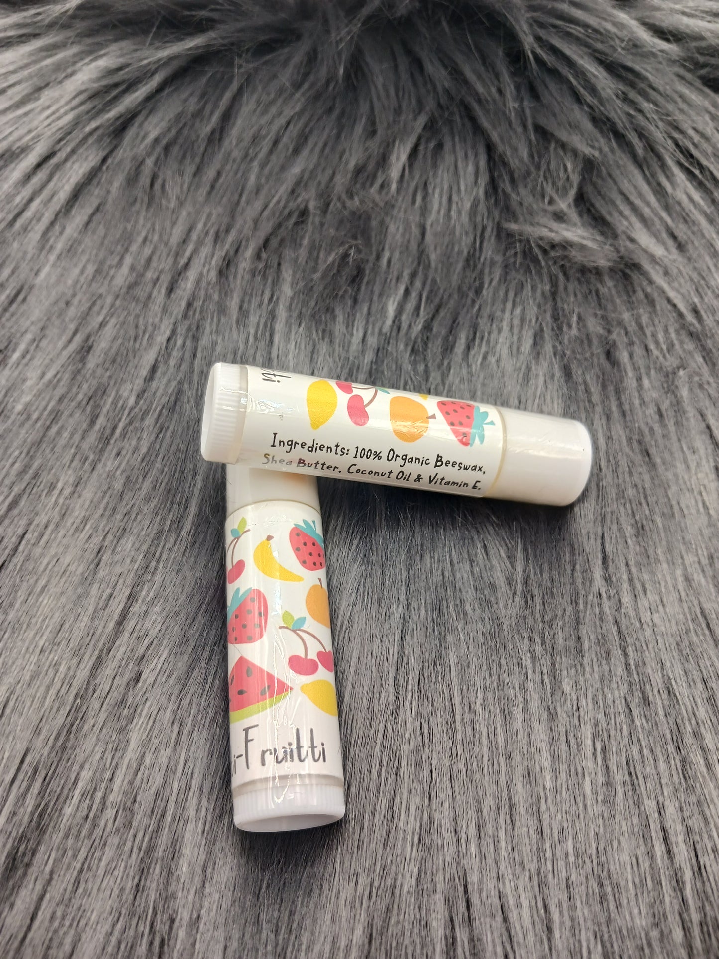 Tutti fruitti flavored lip balm