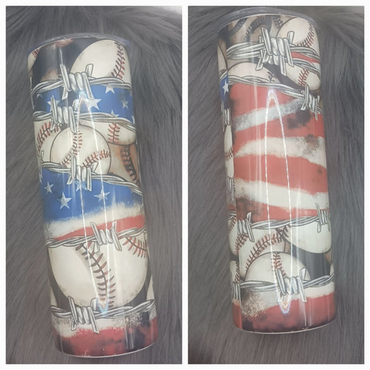 USA baseball tumbler