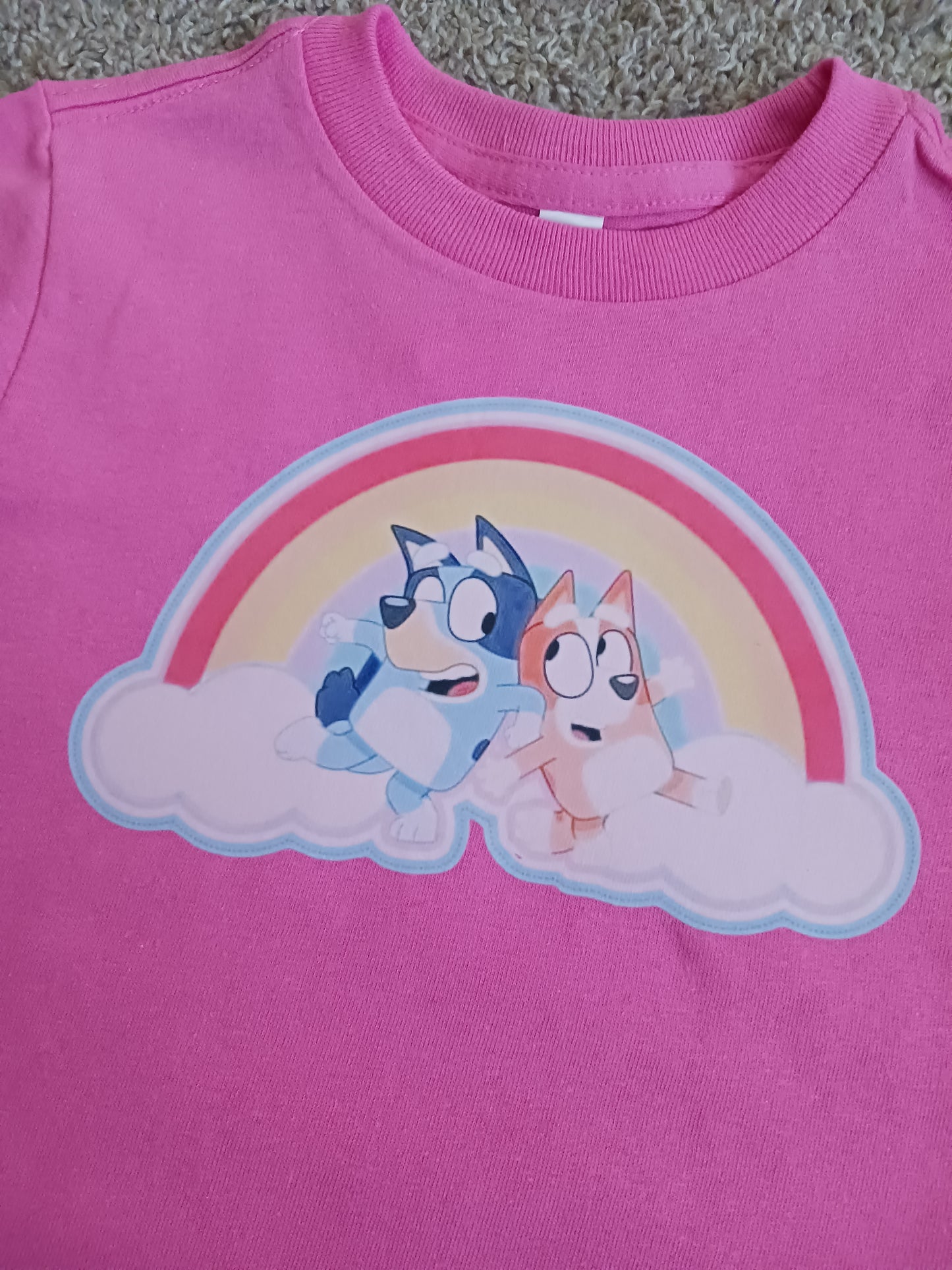 Blue rainbow dogs tshirt