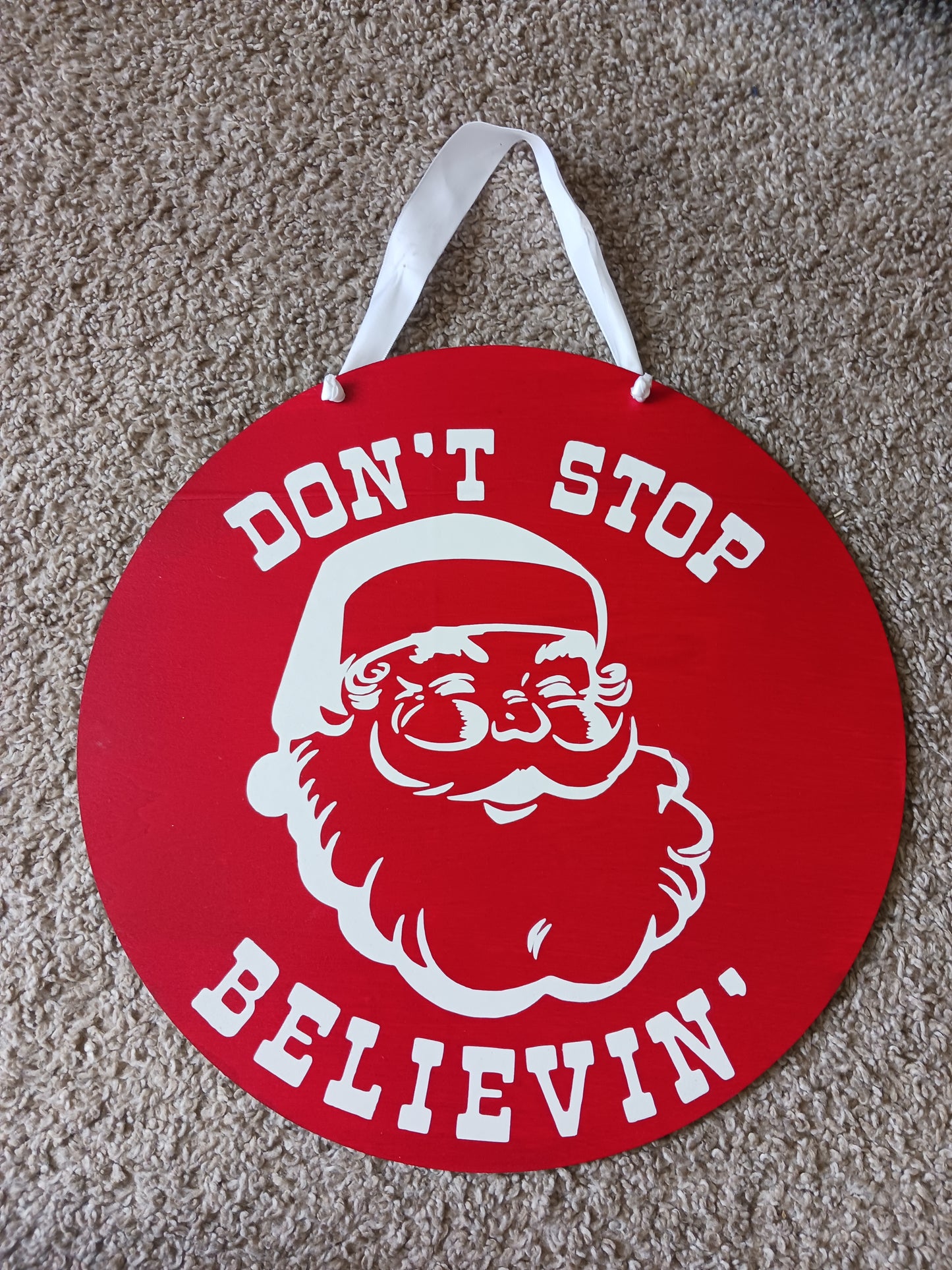 Don't stop believing door hanger