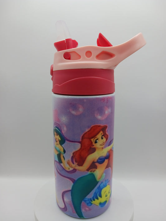 Purple princess kids water bottle