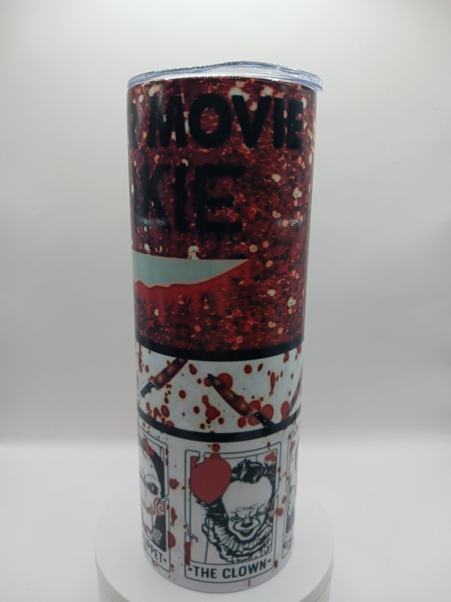 Horror movie junkie tumbler